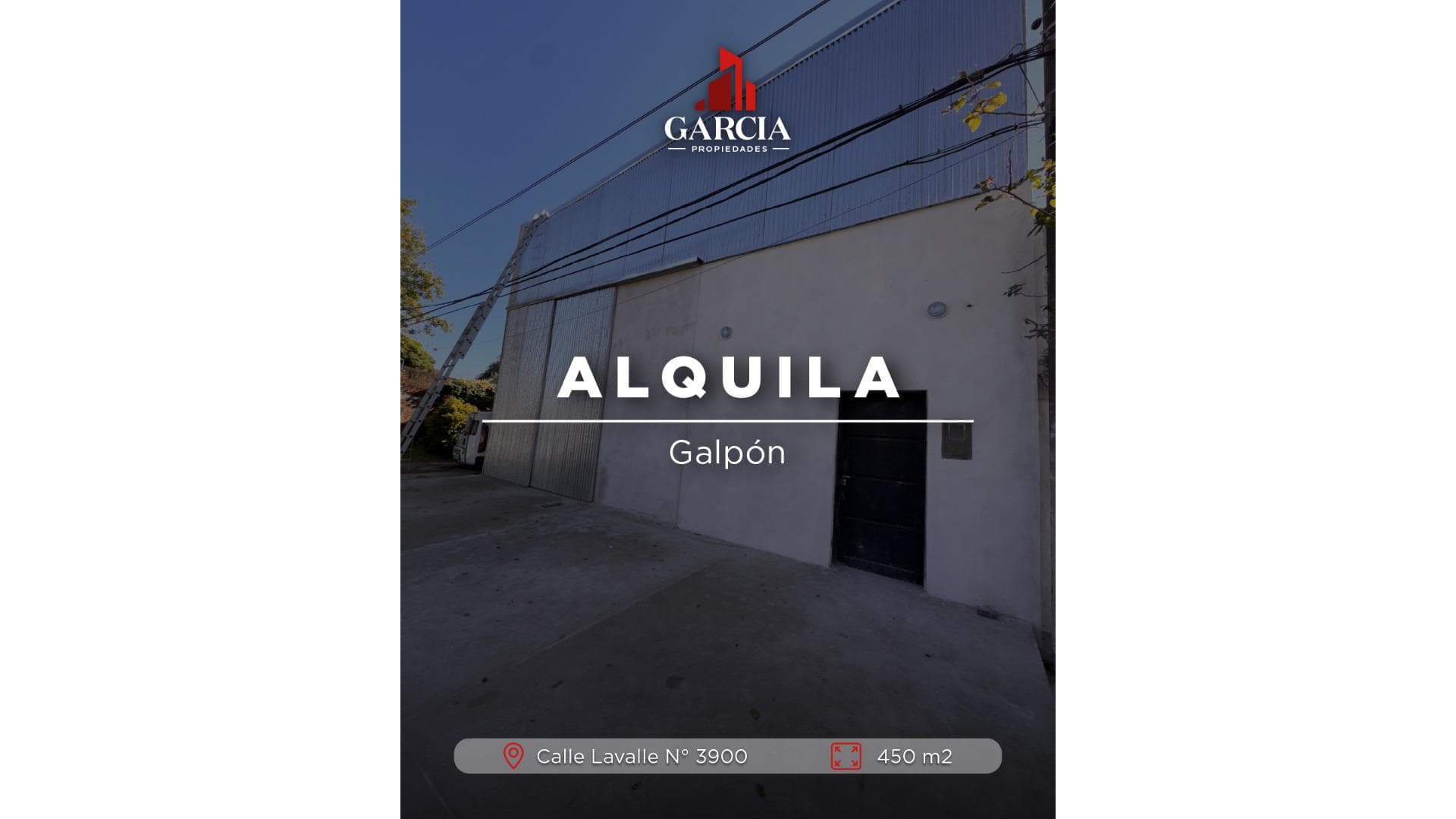 ALQUILA GALPON A ESTRENAR