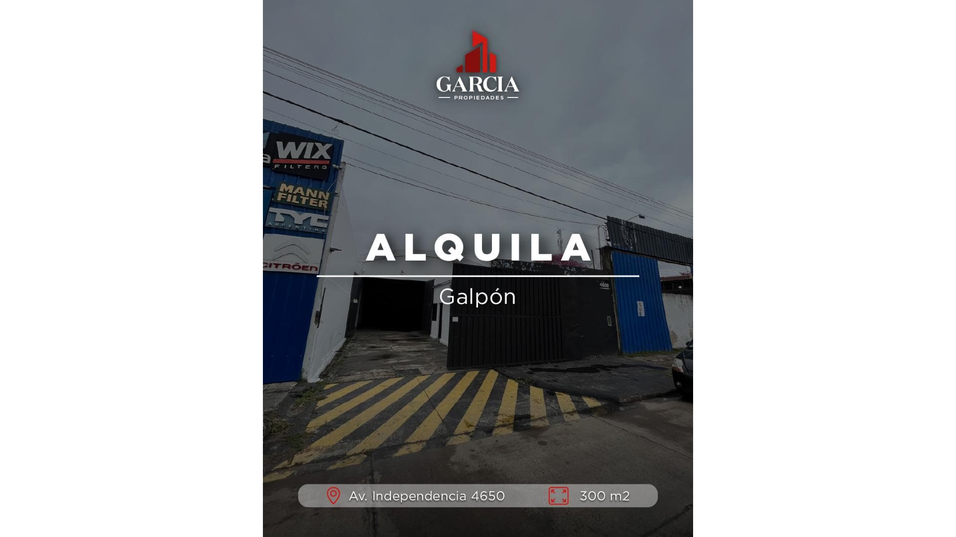 ALQUILA GALPON sobre avenida independencia
