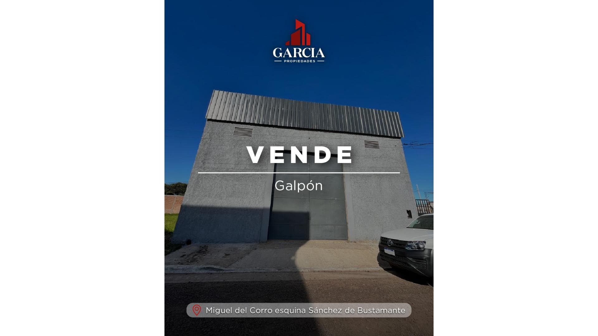 VENDE GALPON Y TERRENO SOBRE ESQUINA