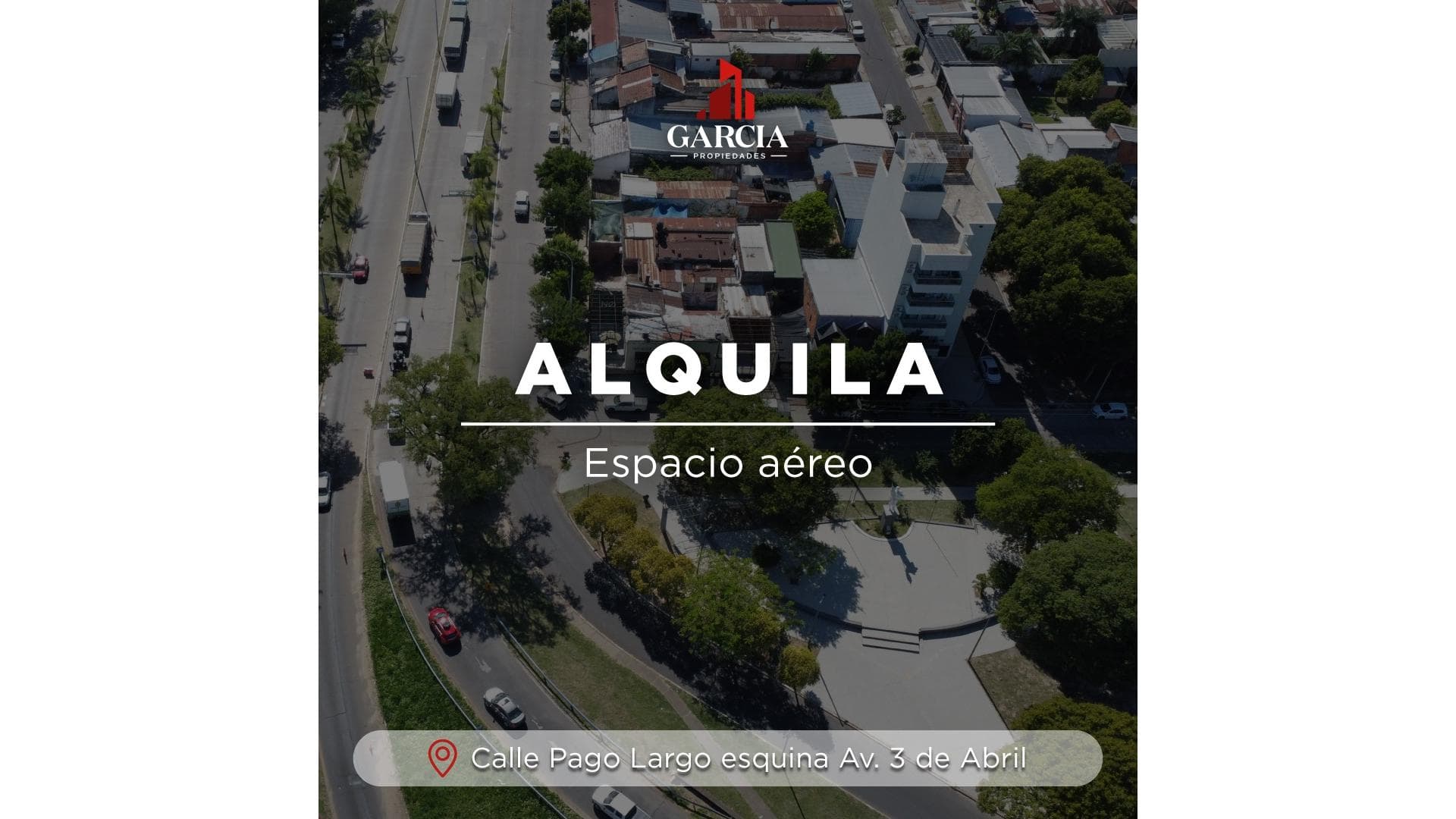ALQUILA ESPACIO AÉREO EN IMPORTANTE ESQUINA DE LA CIUDAD