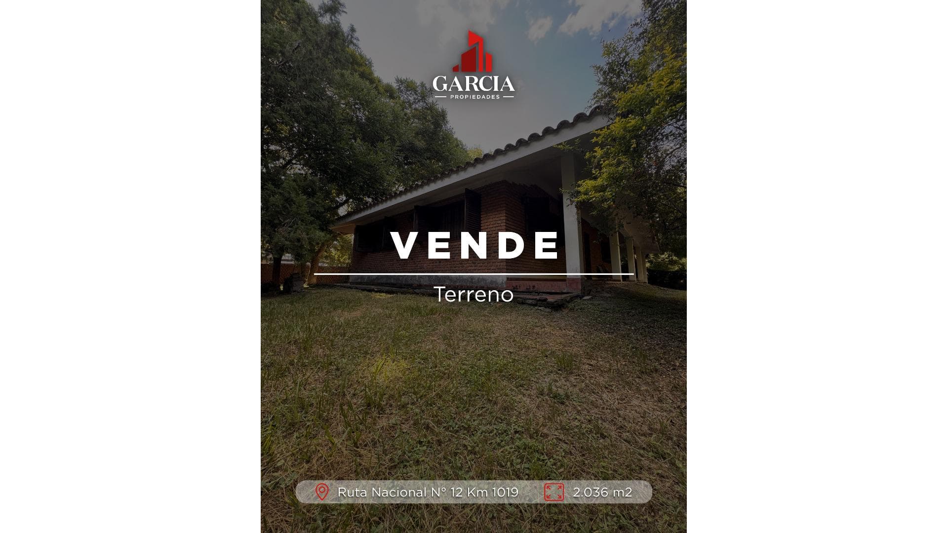 VENDE TERRENO EN ESQUINA SOBRE RUTA NACIONAL N° 12